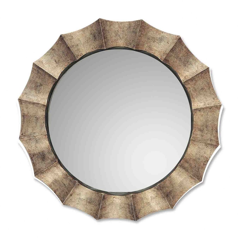 Uttermost-06048 P-Gotham - 41 inch Mirror - 41 inches wide by 1.5 inches deep   Tarnished Silver/Black Finish